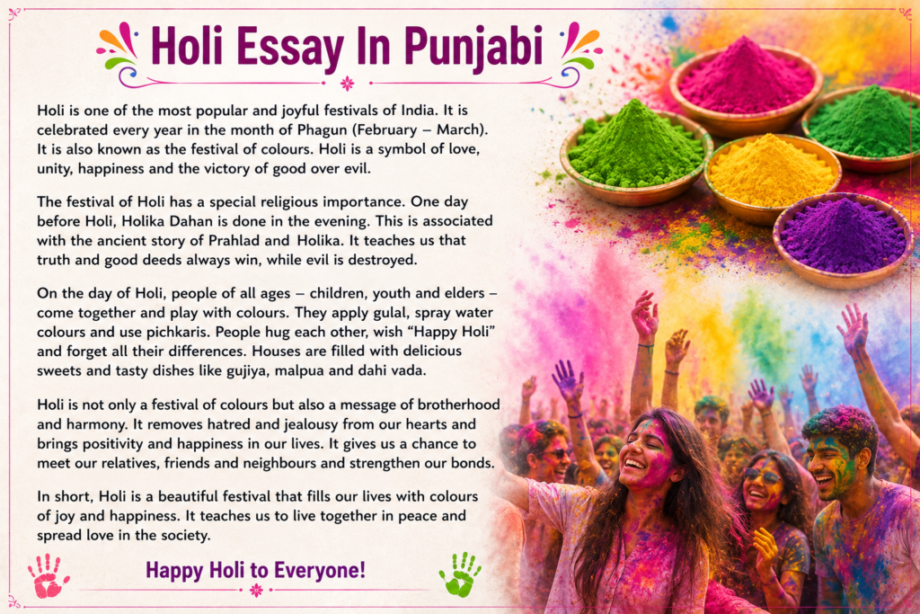 Holi Essay In punjabi