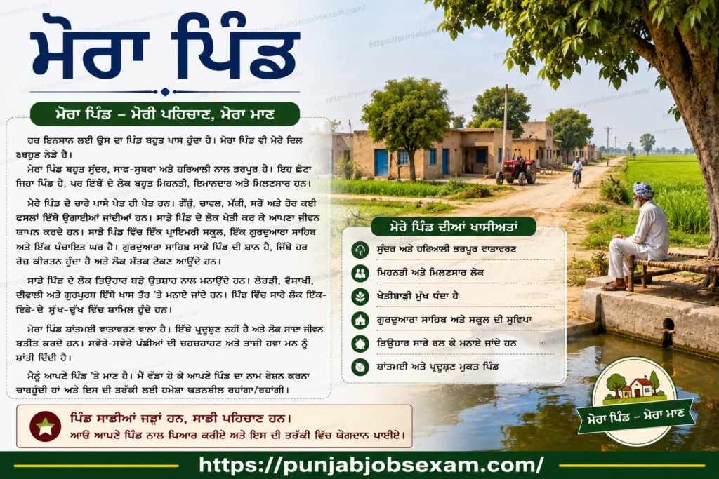 mera pind essay in punjabi