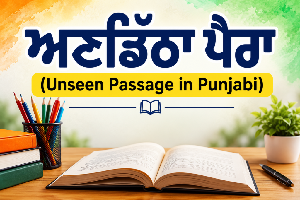 ਅਣਡਿੱਠਾ ਪੈਰਾ (Unseen Passage in Punjabi)