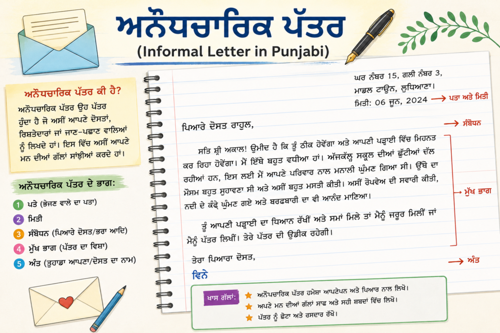 Informal Letter in Punjabi